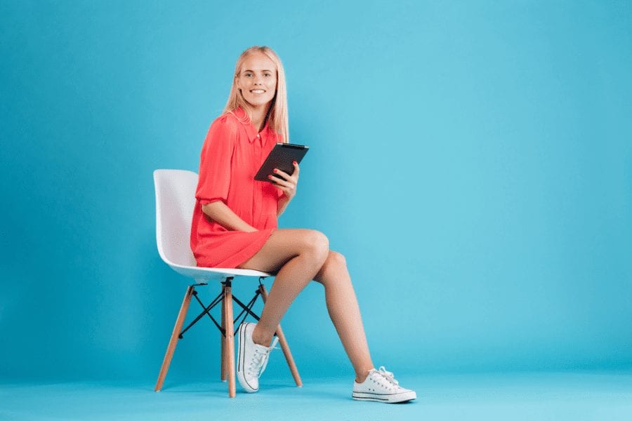 Blonde Boho Hipster Girl Sitting Stock Footage Photo